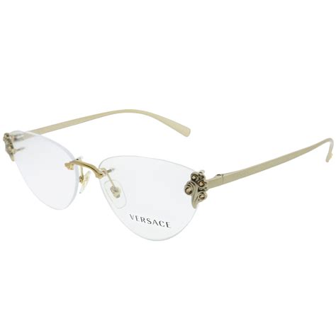 versace woman reading glasses|versace rimless eyeglass frames.